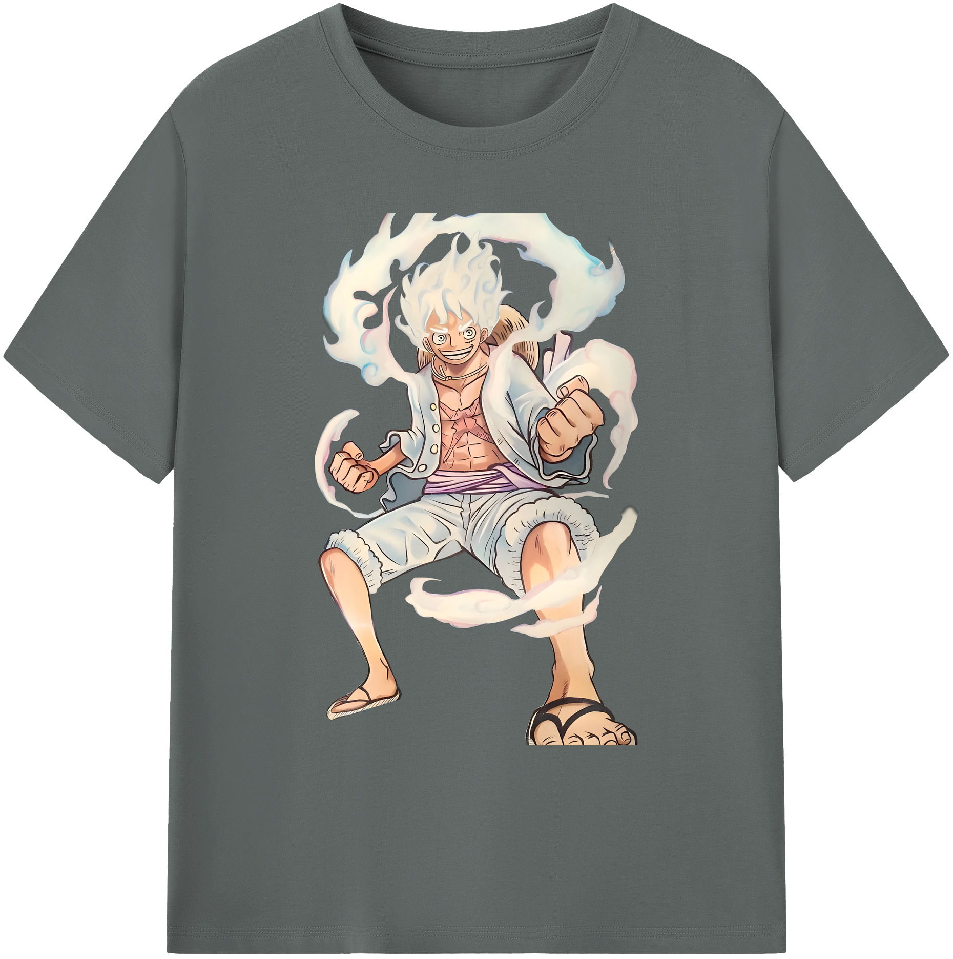 ワンピース モンキー・D・ルフィ ONE PIECE Monkey D. Luffy 綿100％ メンズ半袖Tシャツ｜肌触りやわらか＆通気性